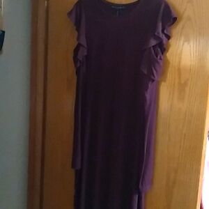 WHBM Cold Shoulder Ruffle Longsleeve Dress